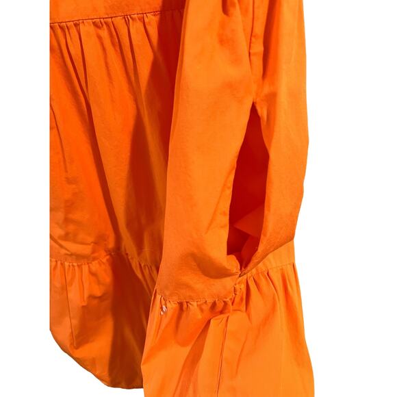 Who What Wear Orange Mini Sundress Size M Pockets - Picture 5 of 5